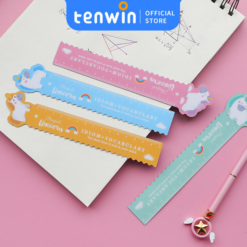 

Alat Tulis Penggaris Lembut 15cmKartun Unicorn Penggaris Magnetik Siswa Dapat Menekuk Gambar Pengukuran-tenwin offical