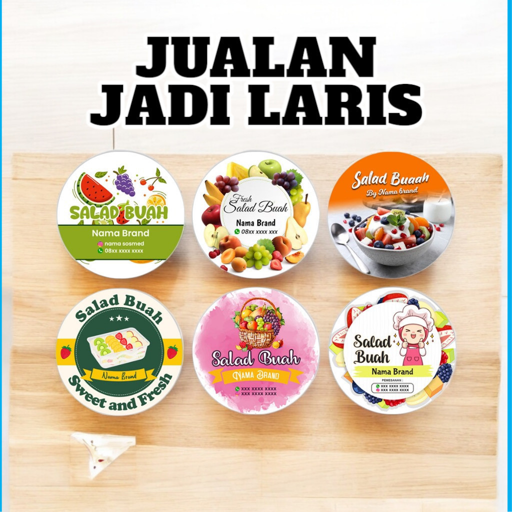 

JAYAPRINT - Cetak Stiker Salad Buah Stiker Label Salad Buah Custom Nama