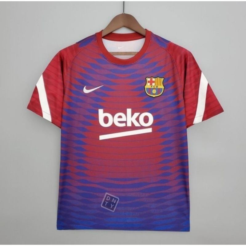 BAJU BOLA JERSEY BARCA TRAINING 2021/2022 GRADE ORIGINAL JERSEY SEPAK BOLA JERSEY FUTSAL