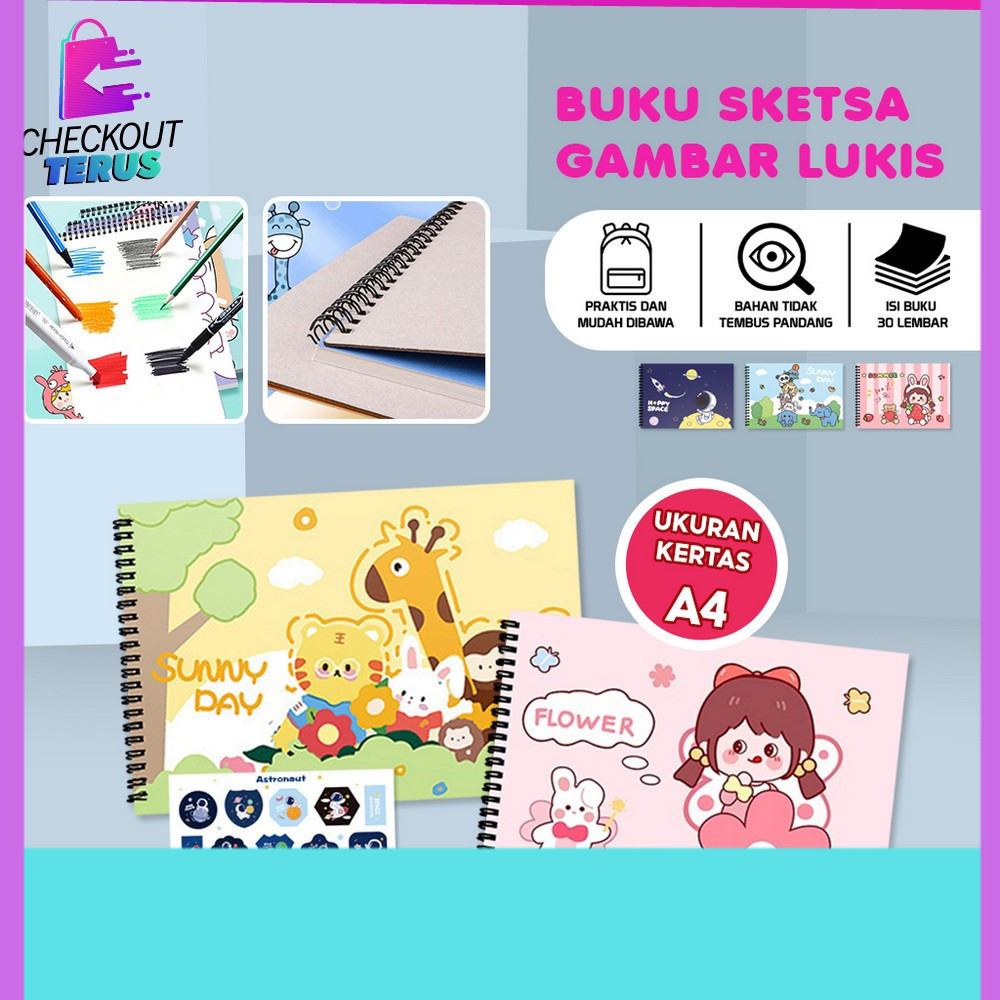 

A Buku Gambar A Isi 3 Lembar Buku Menggambar Mewarnai Anak Balita Buku Sketsa Gambar Lukis Drawing Book Kids