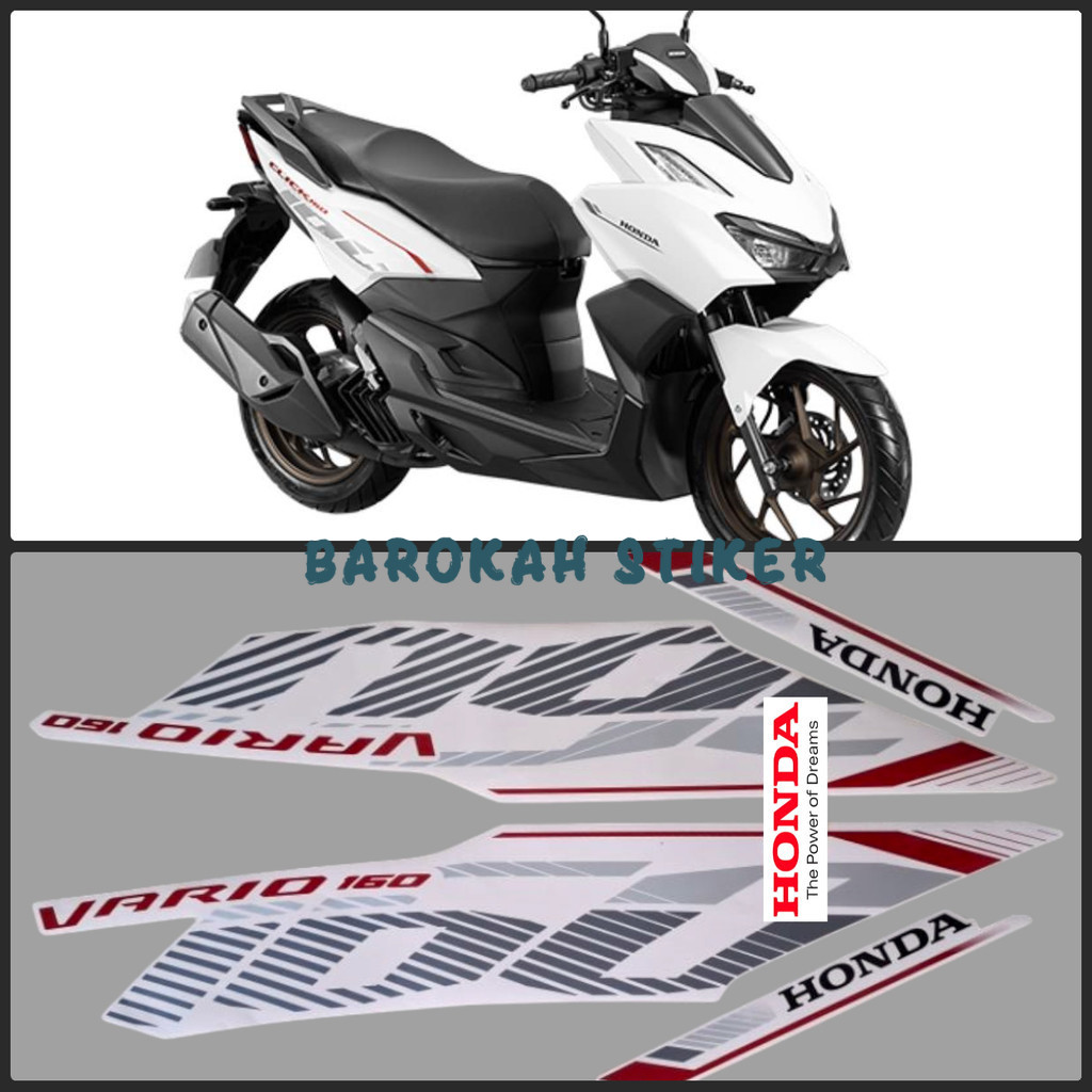 Striping stiker Honda Vario 160 2023 2024 CBS Putih Full list body