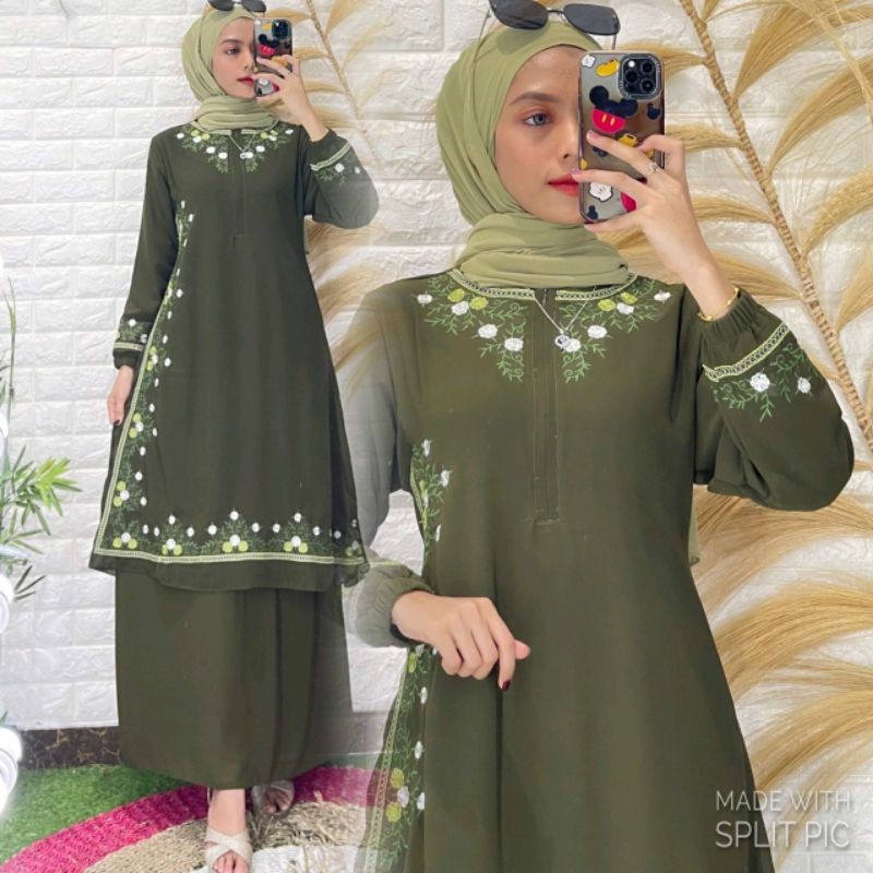 GAMIS MALAYSIA MELAYU BORDIR L BUSUI PREMIUM/ PROMO MURAH BERKUALITAS NYAMAN