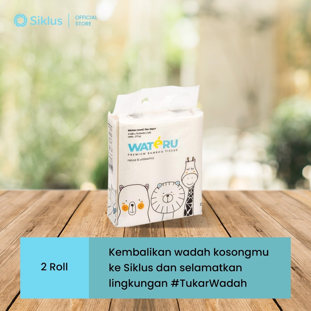 Wateru Bamboo Tissue / Tisu Bambu - Kitchen Towel 150sheets