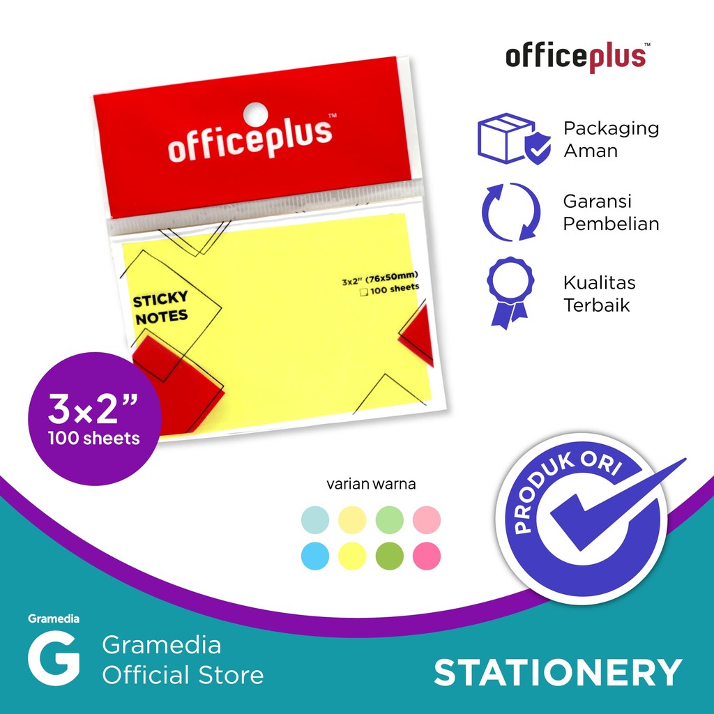 

Office-P Sticky Note 3X2` 100SHT Neon Yellow