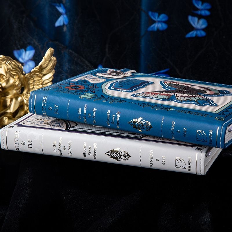 

HJK Magnetic Notebook Butter & Fly / Buku Diary PU Leather Buku Tulis 0796