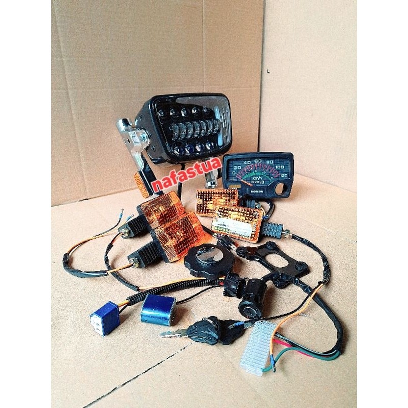 COD bisa PAKET LAMPU HEADLAMP LAMPU DEPAN LED DEPAN HONDA WIN100 WIN 100 SET SPIDOMRTER FULLSET