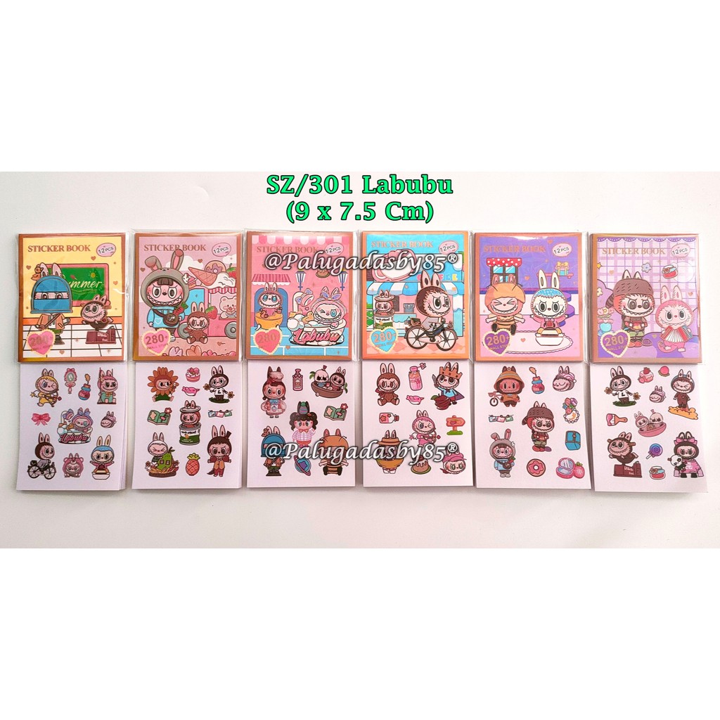

(1 Biji) Buku Sticker Labubu 9 x 7.5 / Sticker Viral Labubu / Sticker GXIMP SZ/301 Labubu