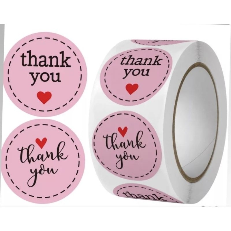 

Sticker ThankYou 1 Roll 500Pcs Label Segel Packing Makanan Hampers