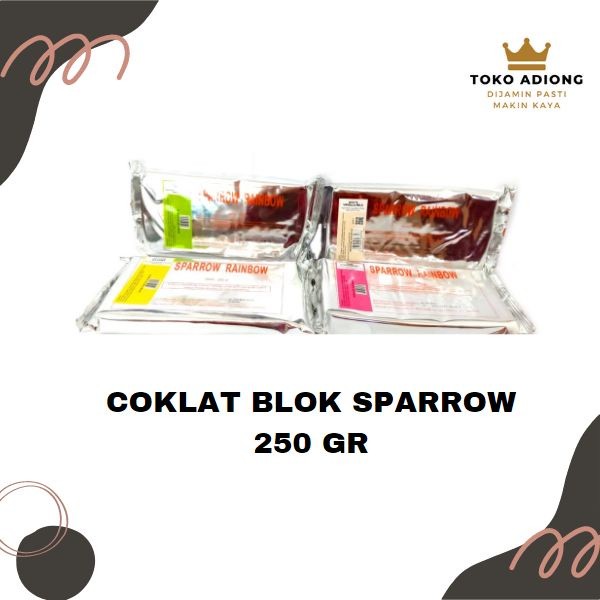 

COKLAT BLOK SPARROW ANEKA RASA KEMASAN 250GR / coklat batang