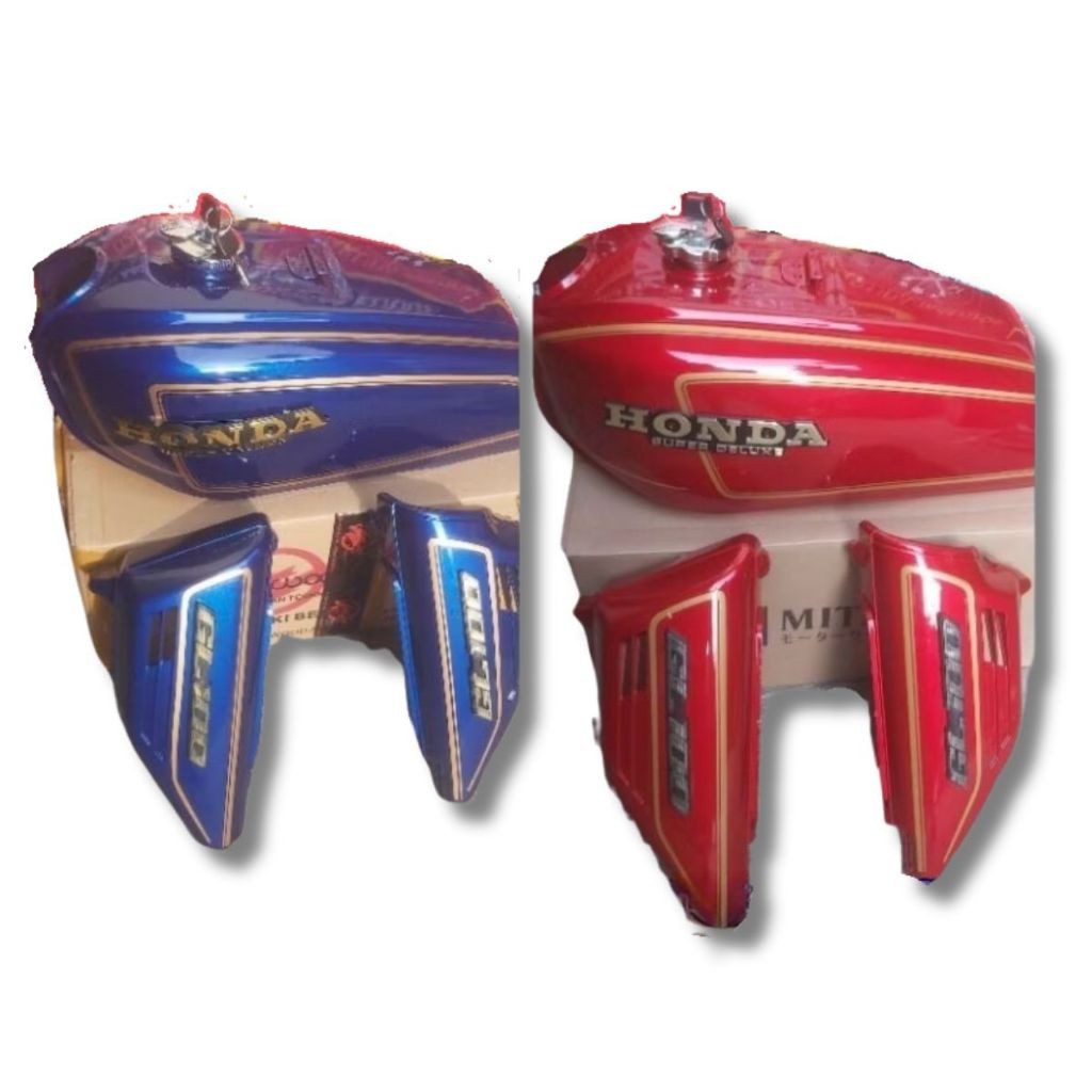 Tangki tengki GL100 body GL 125 sandangan GL CEPEK pres pabrik set cover aki sudah striping mm