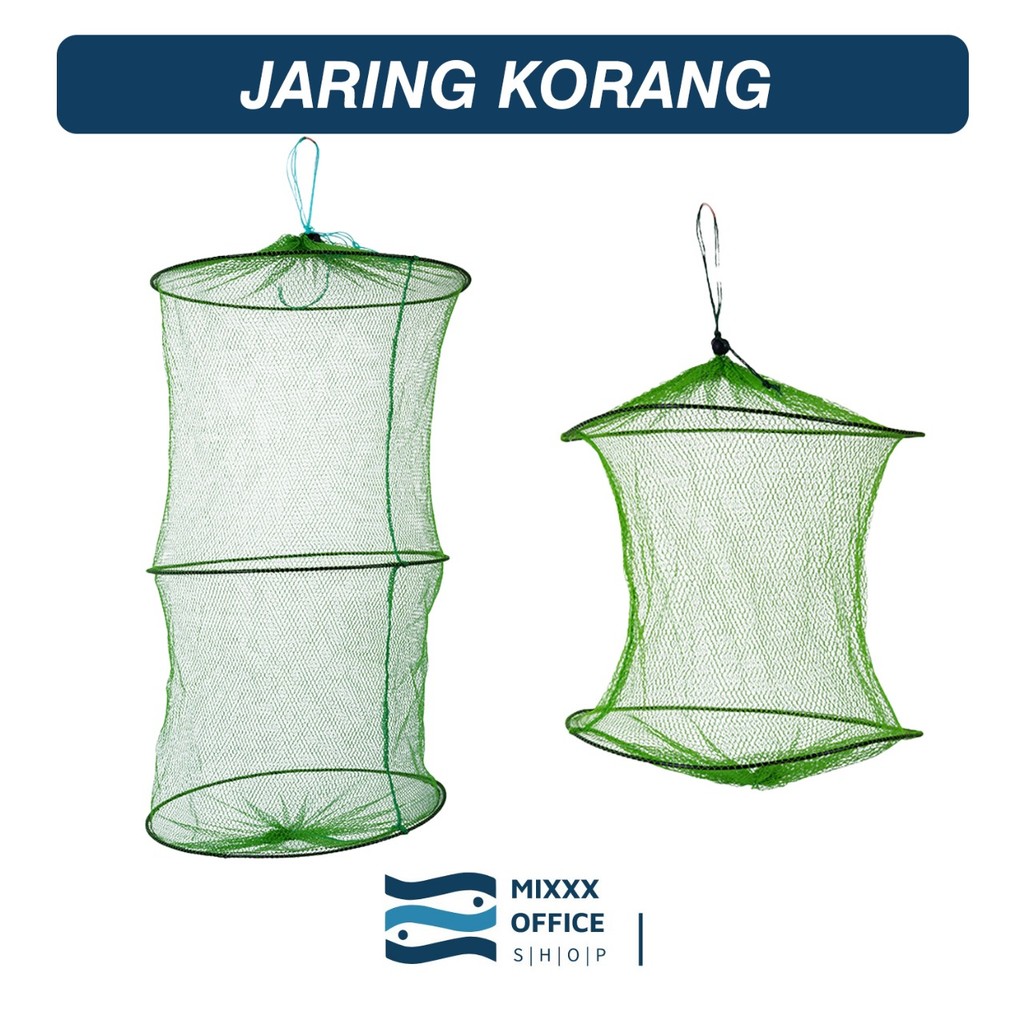 MIXXX Jaring Korang Wadah ikan 2 & 3 Layer tempat Ikan bubu bulat Perangkap Ikan Jebakan Ikan Udang 