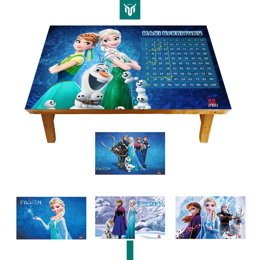 Meja Belajar Lipat Karakter Frozen Anak