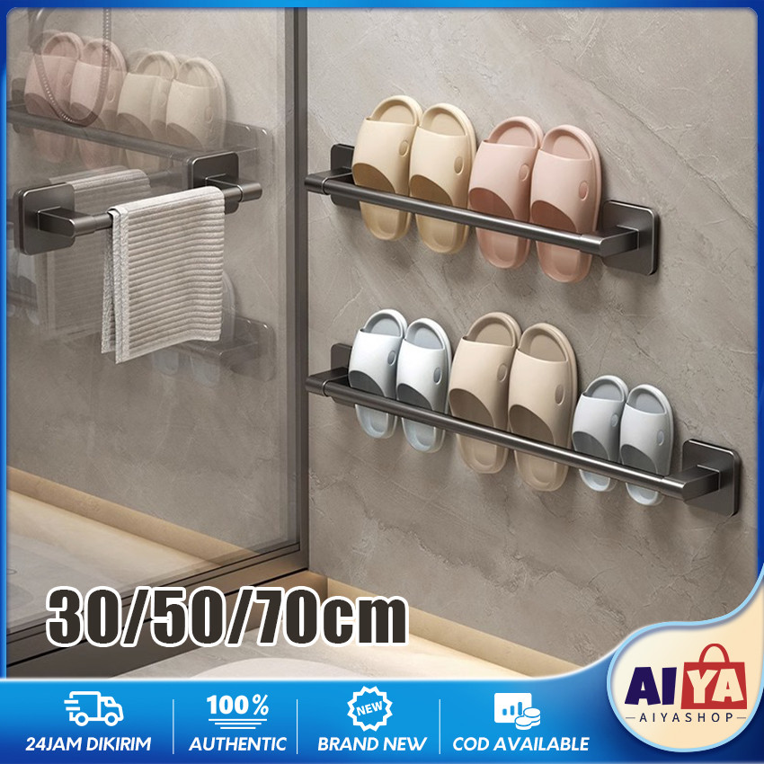 Rak Sandal Tempel Rak Sepatu Tempel - Rak Penyimpanan Tempel Dinding Shoe Rack Tempat Sandal Multifu