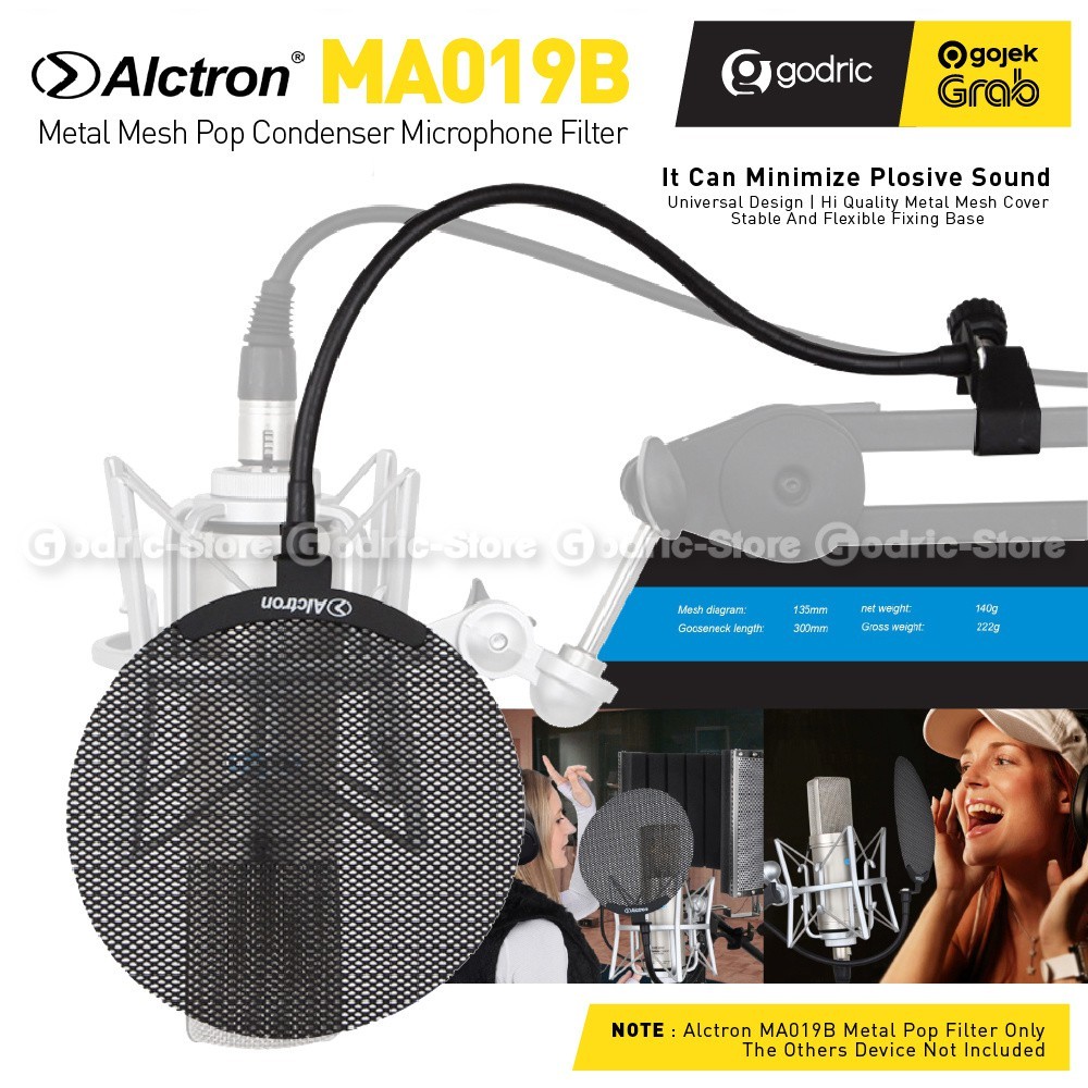 ALCTRON MA019B Metal Pop Filter