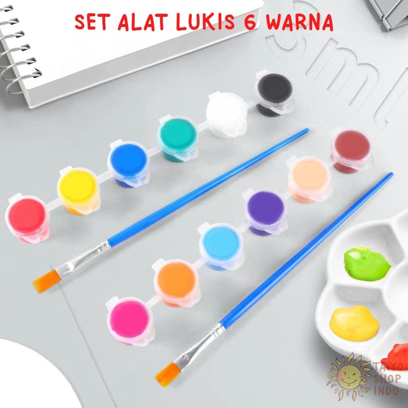 

TAIYO Color Painting Set Cat Air Alat Lukis 6 Warna Akrilik Kanvas Mewarnai Melukis [AT]