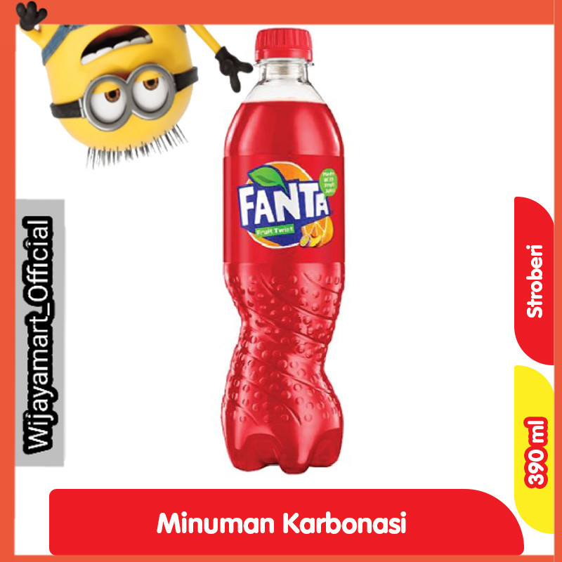 

Fanta Minuman Soda Rasa Stroberi Botol 390 ml