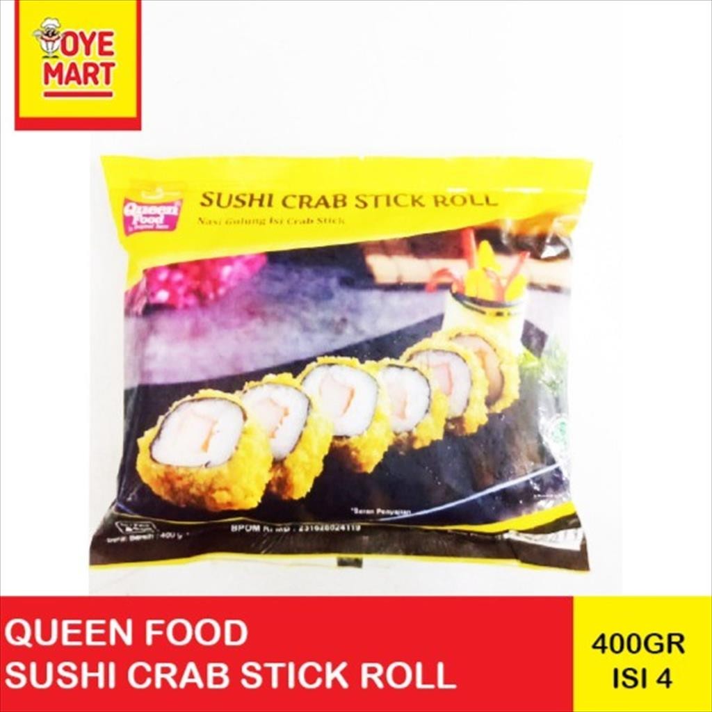 

QUEEN FOOD SUSHI CRAB STICK ROLL 400GR ISI 4 / FROZEN FOOD