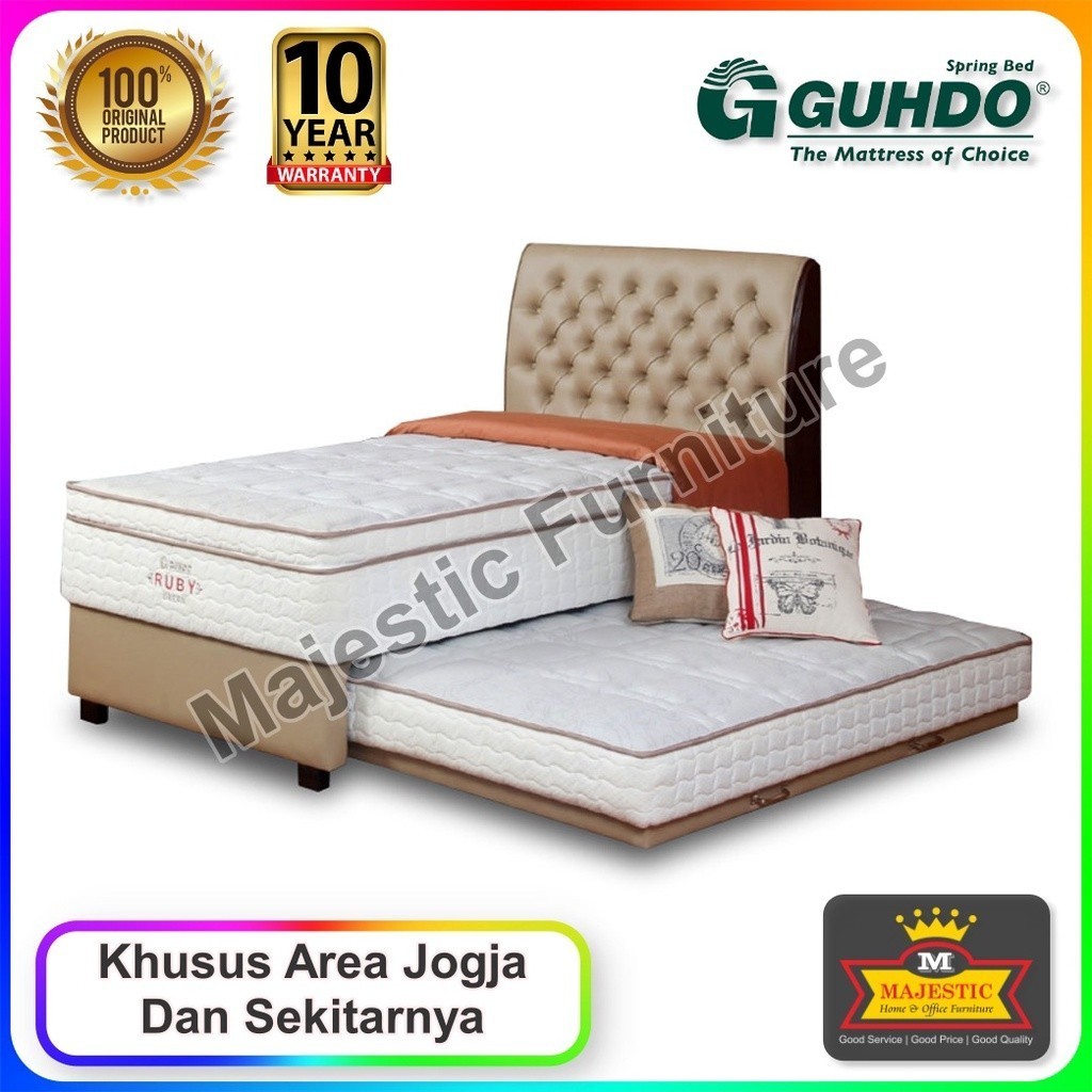 Set Spring Bed - 2in1 Guhdo Ruby Dream Virginian - Jogja