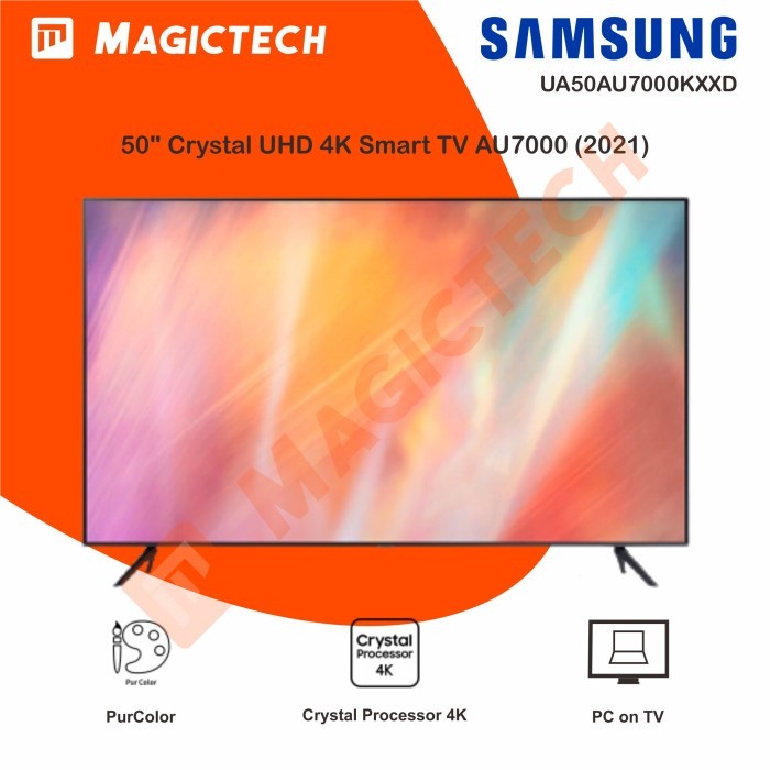 TV SAMSUNG 50 INCH (50") UA50AU7000 / 50AU7000 SMART TV 4K UHD - 2021
