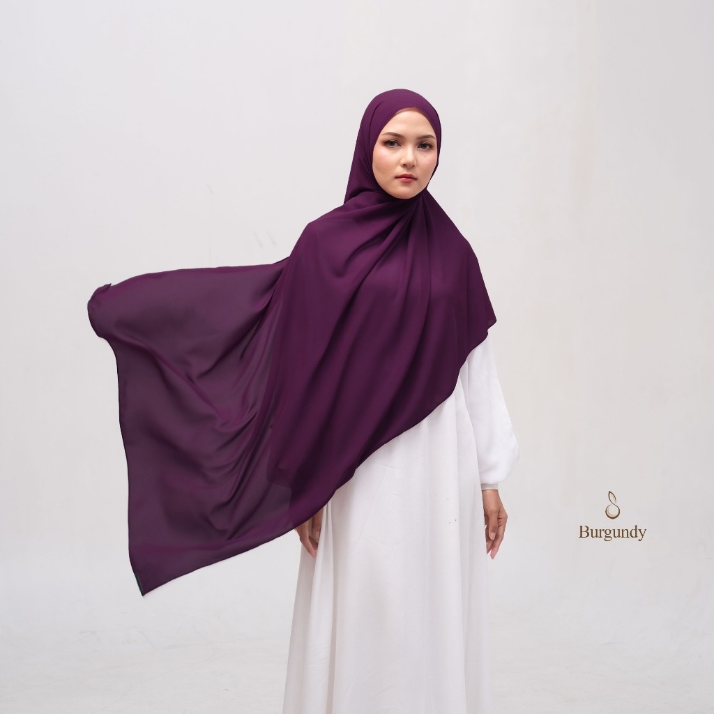 [𝗚𝗹𝗮𝗺𝗼𝗿𝗮] Pashmina Ceruty Babydoll - Burgundy