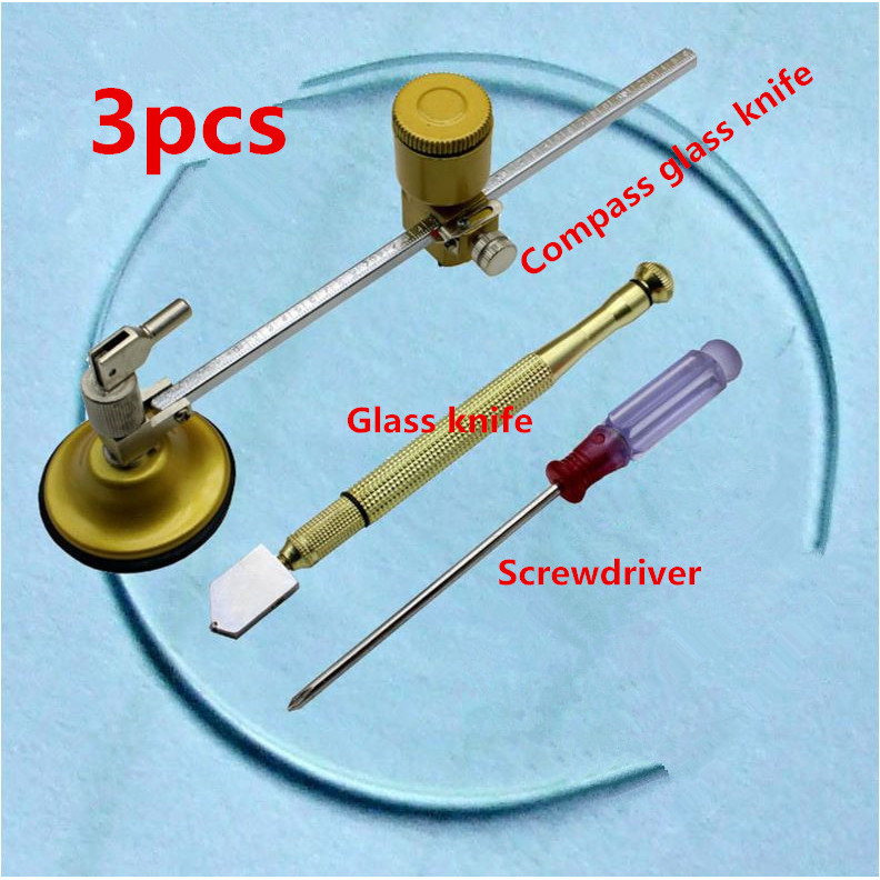 

3pcs/set Diameter 40cm Compasses Glass Circle Cutter Cutting Tungsten Wheel Blade with Suction Cup