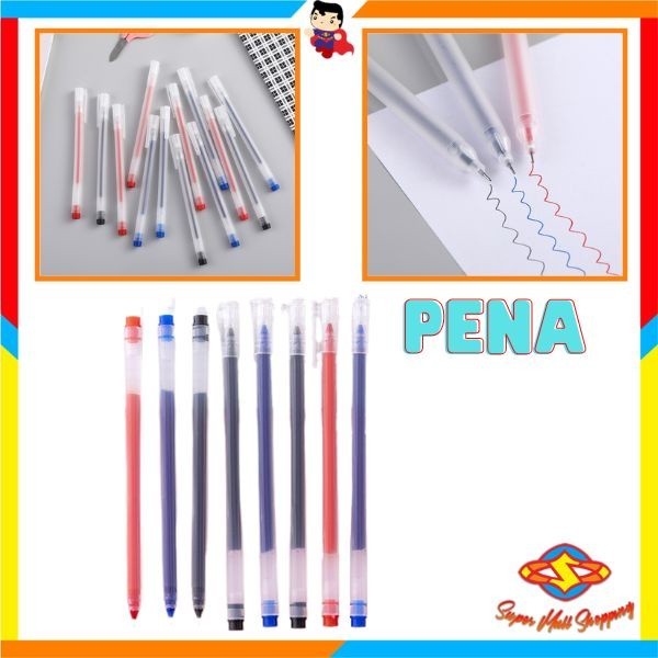 

SMS Pulpel Gel 0.5mm Bolpoin Pena Pulpen Tinta Gel Cair Pena Transparant Pen Gel