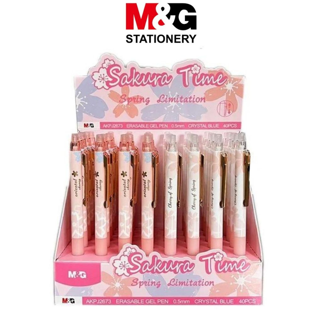

Erasable Gel Pen M&G Sakura #AKPJ2673 Pulpen Gel Bisa Dihapus Tip 0.5 mm Tinta Biru - SATUAN- SHAGB