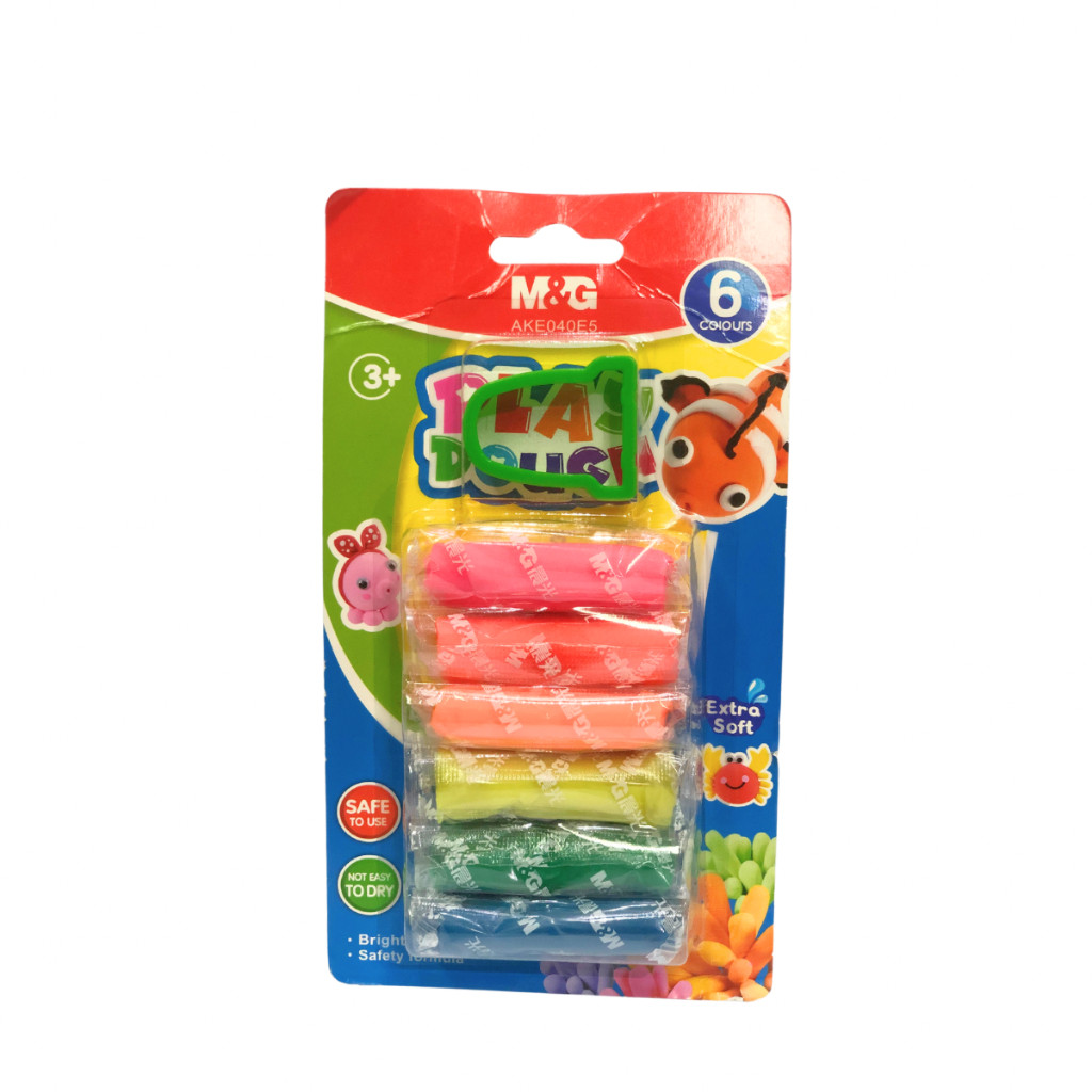 

Play Dough 6 Warna M&G #AKE040E5 Clay Mainan Anak Creativity For Kids Plastisin Mainan Malam Play Doh + Cetakan - SET 6- SHAGB