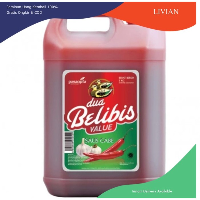 

lv Dua Belibis Value Saus Cabe 5 Kg / Saos Sambal