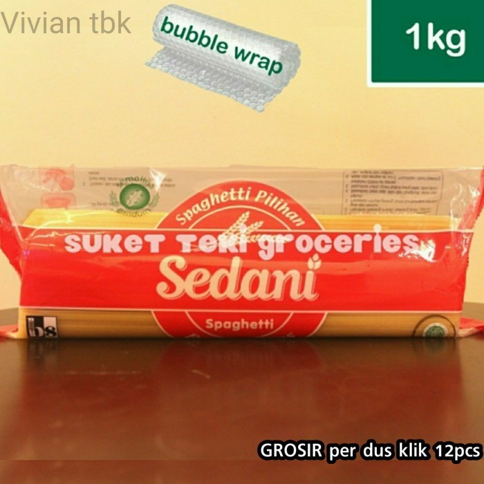 

vv Spaghetti / Mie Spageti Lidi SEDANI Indofood Bogasari 1kg READY Grosir