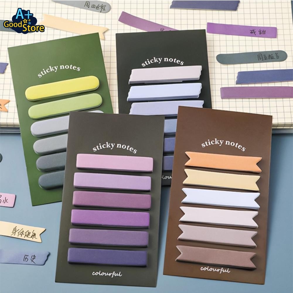 

120 Sheets Morandi Gradient Color Stickers Strip Index Tabs Flags Sticky Note Page Bookmark School Office Supplies Stationery