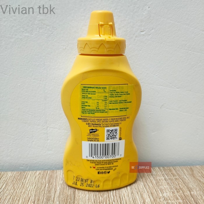 

vv French's Classic Yellow Mustard Squeeze 226gr - Frenchs Saus French US