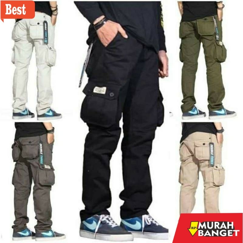 celana cargo panjang pria celana cargo panjang pria.ukuran big sze jumbo.36.38.40.42.44.46.48/celana