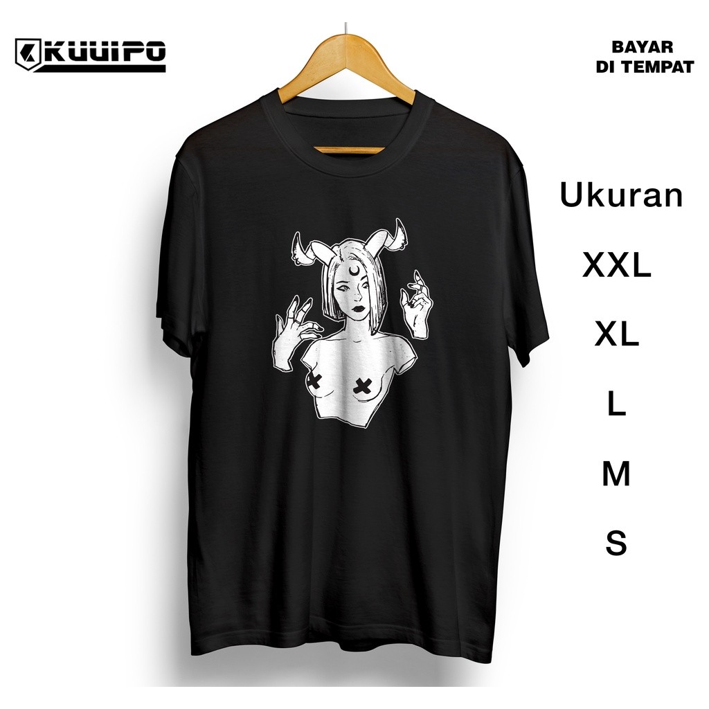 Kaos gambar cewek iblis seksi / Kaos Cowok / Kaos Cewek / Dewasa / Anak / Ukuran S sampai XXL