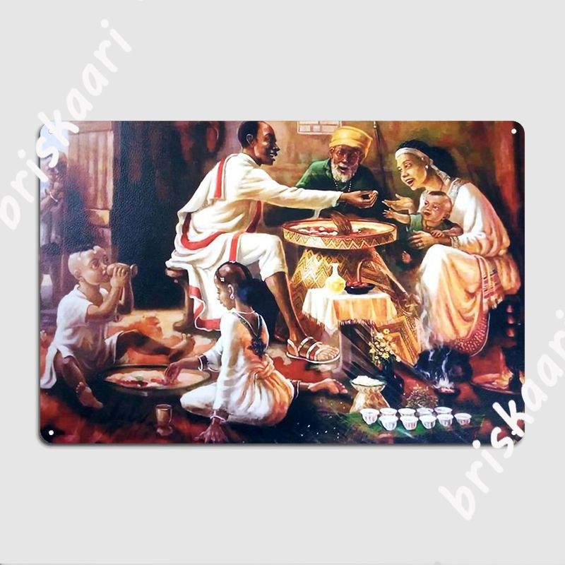 Fasika Ethiopian Easter Metal Plaque Poster Mural Painting  Bar Cave Customize  Club   Tin sign Post