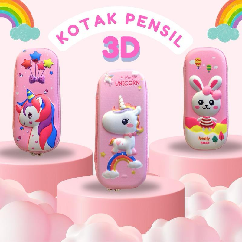 

Kotak Pensil Multifungsi / Karakter 3D bahan EVA Anti Air