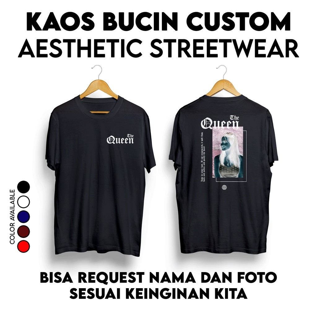 [SEHARI JADI] Kaos Bucin Streetwear Aesthetic Negative Effect / Kaos Custom Sablon Satuan Murah / Pr