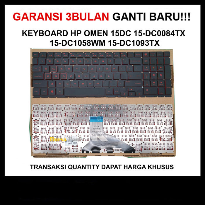 Keyboard HP Omen 15dc 15-dc0084tx 15-dc1058wm 15-dc1111tx 15-dc1093tx .