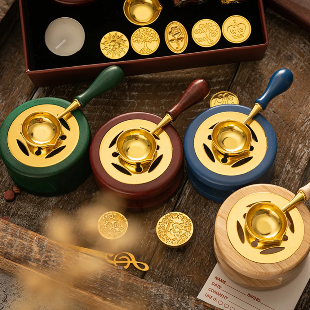 

‼️COD‼️ RVOSTR Bharatcart Wax Seal Burner Melting Pot Set Tungku Kompor Lilin Stamp - BC487‼️COD‼️