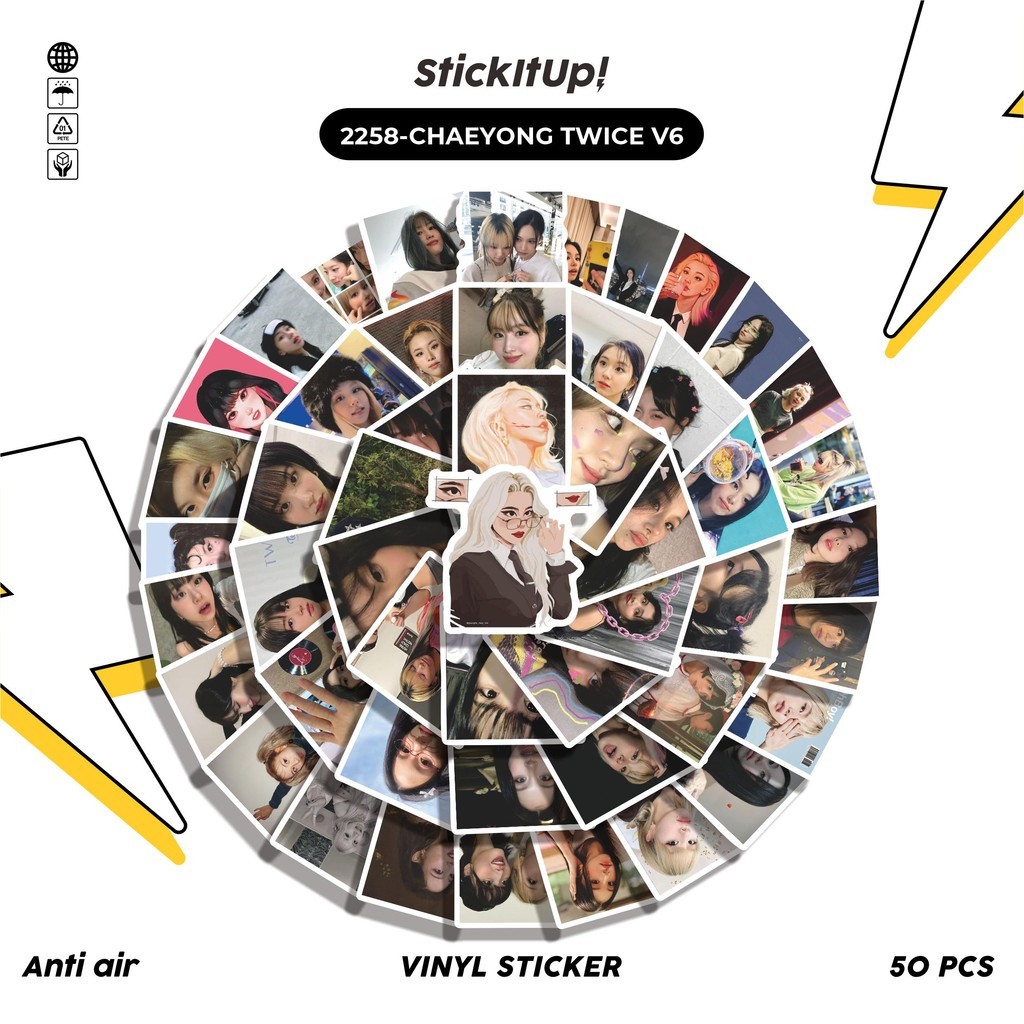 

COD✨ 50 Pcs Stiker CHAEYOUNG TWICE V6 Lucu Anti Air Untuk Dekorasi Notebook Sepeda Skateboard Handphone DIY