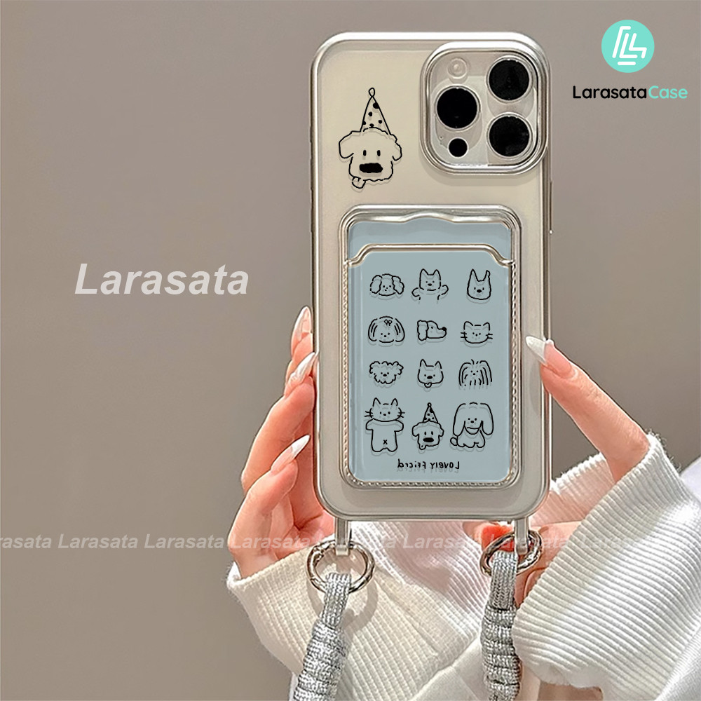 Case untuk iPhone 11 pro max plus XR 12 13Pro 14 15 Plus 6 7 8 6+ 7+ 8+ Xs Max casing hp Silver Dazz