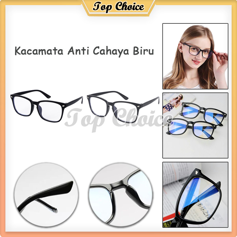 Kacamata Bulat Anti Silau Oval Radiasi  / Kacamata Fashion Anti Radiasi