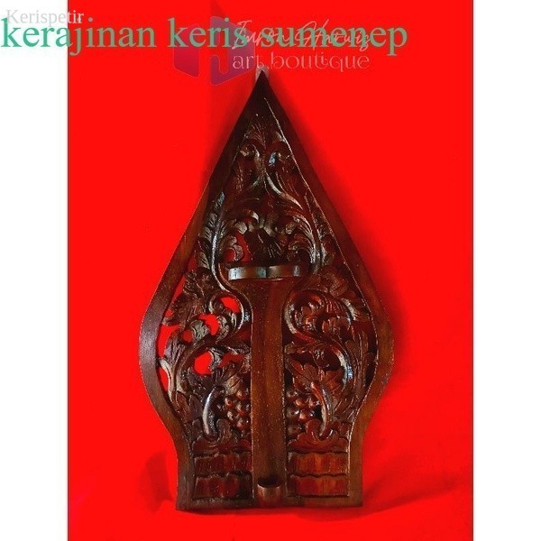 

Blawong k eris tempel dinding gunungan ukiran kembang 80 murah antik