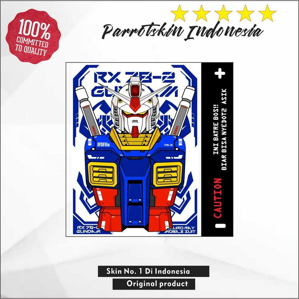 

DAPAT 2 PCS Stiker Satuan Garskin Wrap Baterai Gundam Edition Bisa custom