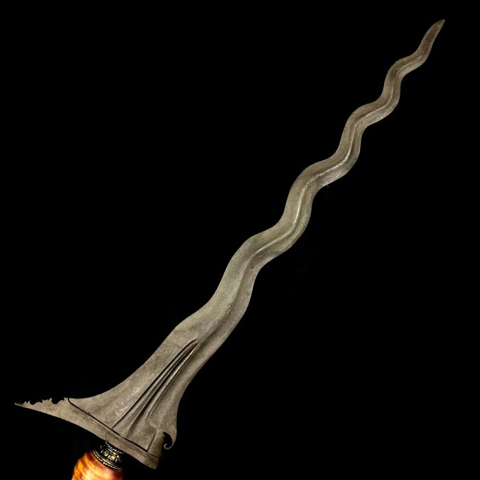 

MASTERPIECE !!! Keris Sabuk Inten Luk 11 Pamor Keleng Hurap Tangguh Sendang Sedayu Kuno