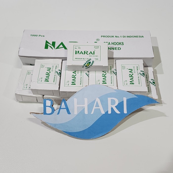 Mata Pancing Narai 2335 No. 14 dan No. 15  (1 kotak isi 1000 mata pancing) - Tidak Ecer