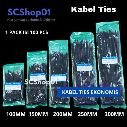 

Kabel Ties Hitam 10cm / 15cm / 20cm / 25cm / 30cm Harga 1Pack 100Pcs