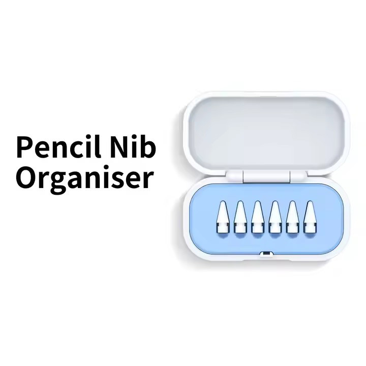 

gk Pencil Tips Storage Box For Apple Pencil Slot 5 Anti-scratch Protective Case Nibs Organizer Box