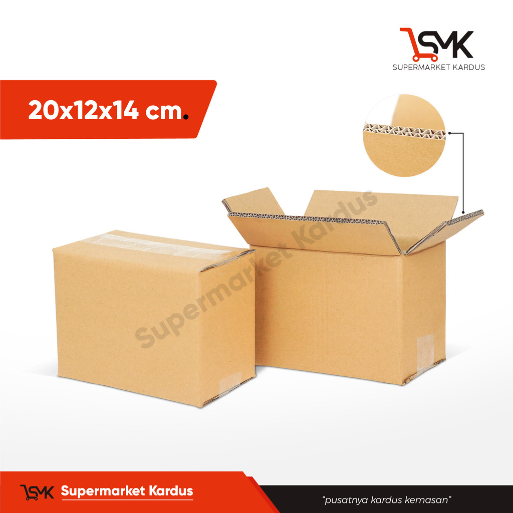

Box Doublewall 20x12x14 cm. ( Tole ) BoxNormal/Amdk/Kotak/BoxTebal/Packing/Kardus/A1/tinggi14