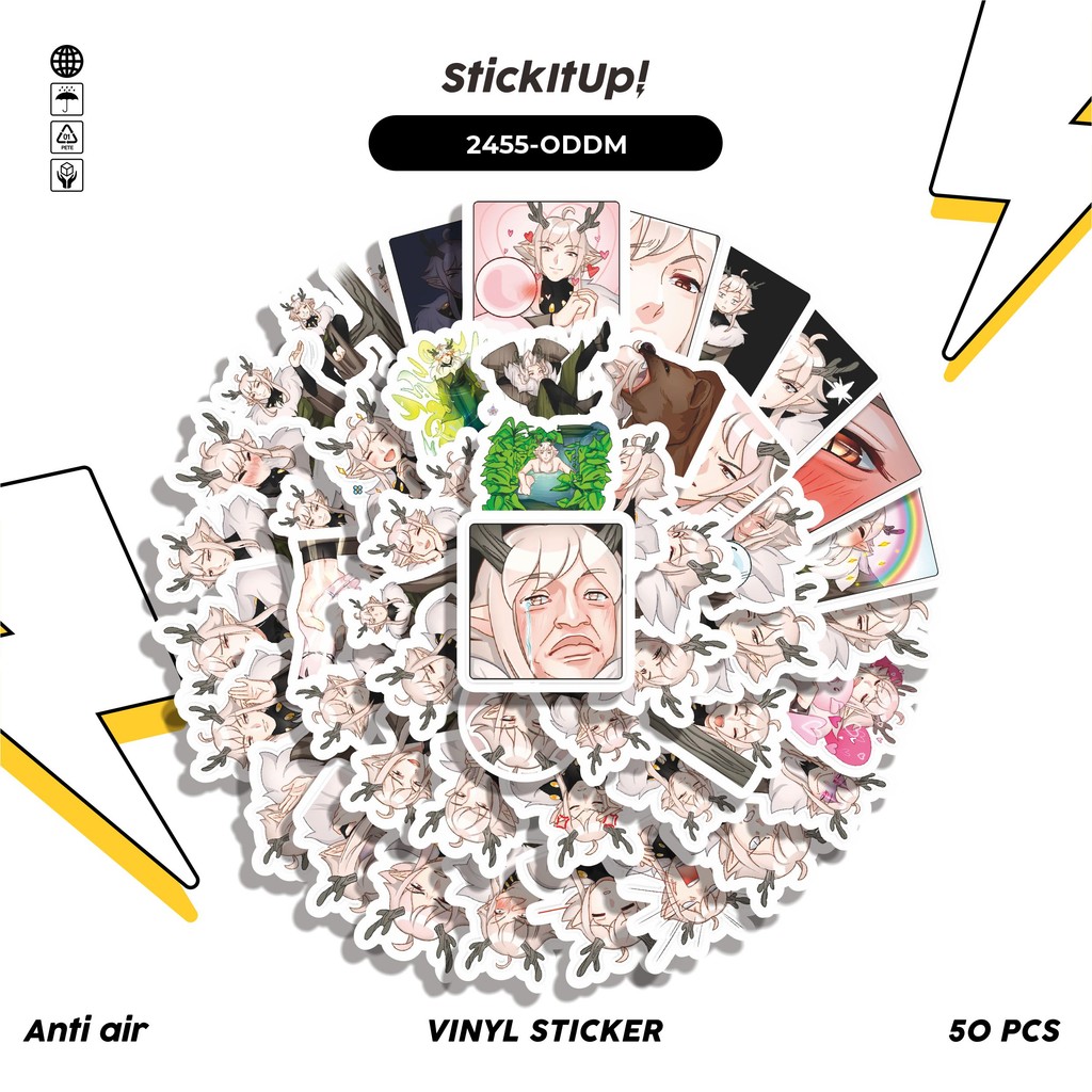 

COD✨ 50 Pcs Stiker Pack FUNNY CHARACTER FAIRY ODDMAN STICKER PACK 01 Lucu Aesthetic Vynil Waterproof untuk Freebies Sticker Buku Journal Casing HP Laptop